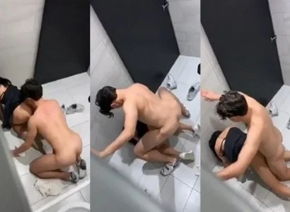 Hai người trong WC quán bar đang quan hệ thì bị quay lén